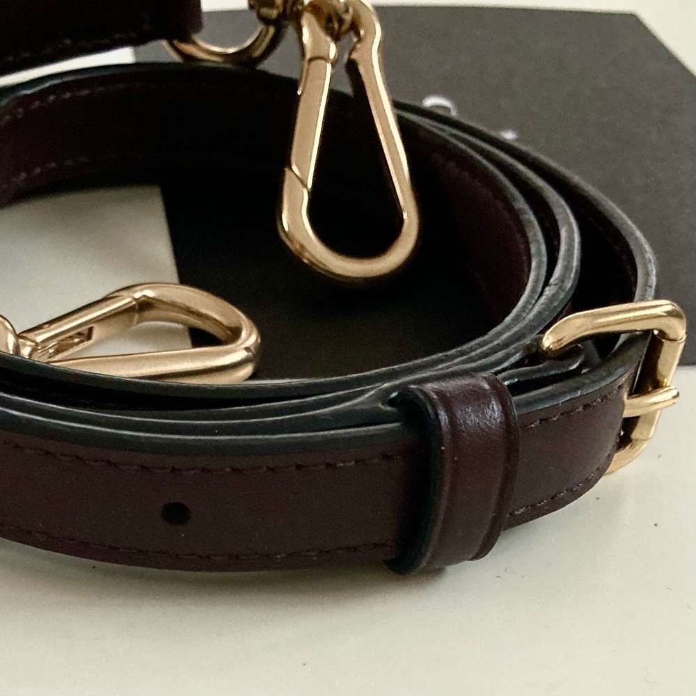 Coach Leather Crossbody Shoulder Bag Strap Brown NEW - Picture 1 of 7